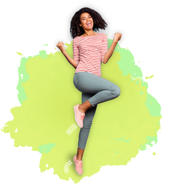 woman jumping