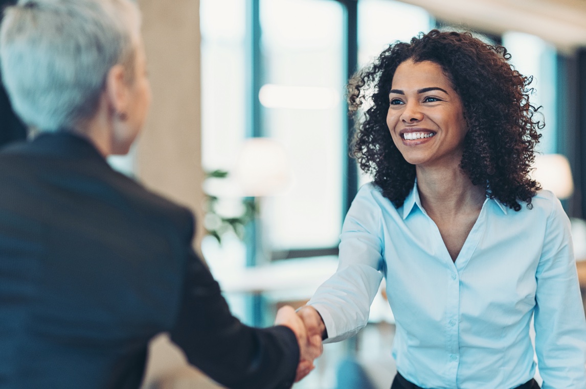 two professionals shaking hands