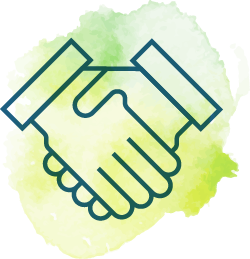 A handshake icon
