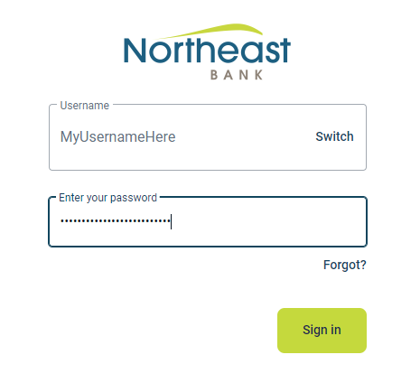 Enter Username and Password